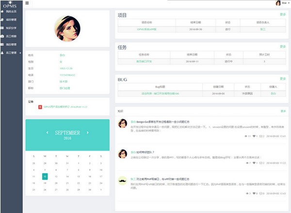 日常项目和OA管理系统(OPMS)下载 v1.0 官方版
