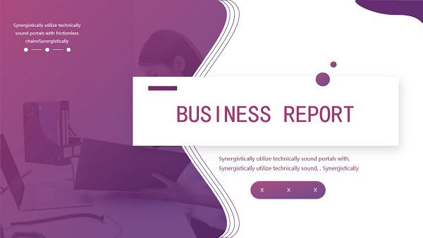 时尚紫色渐变背景欧美商务PPT模板-时尚紫色渐变背景欧美商务PPT模板下载 免费版