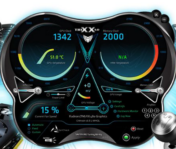 蓝宝石显卡超频软件-蓝宝石显卡超频软件(Sapphire TriXX)下载 v6.8.0.0官方版