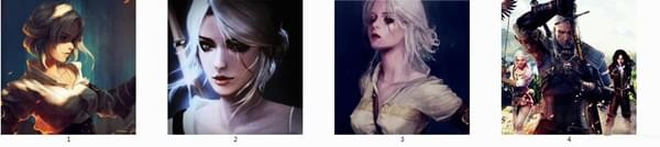 巫师3图包下载-巫师3狂猎四枚希里雅高清图标包下载