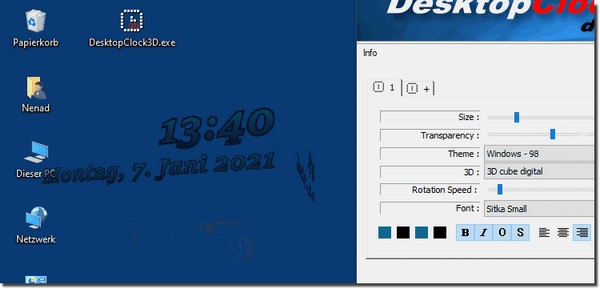 DesktopClock3D(3D桌面时钟软件)下载 v1.22官方版