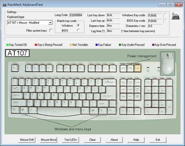 PassMark KeyboardTest(键盘测试)下载 v3.2.0绿色汉化版-键盘测试软件