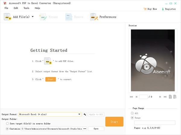 Aiseesoft PDF to Excel Converter(PDF到Excel转换器)下载 v3.3.32官方版