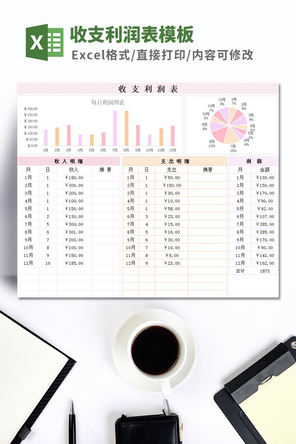 收支利润表模板免费下载-收支利润表模板下载 免费版