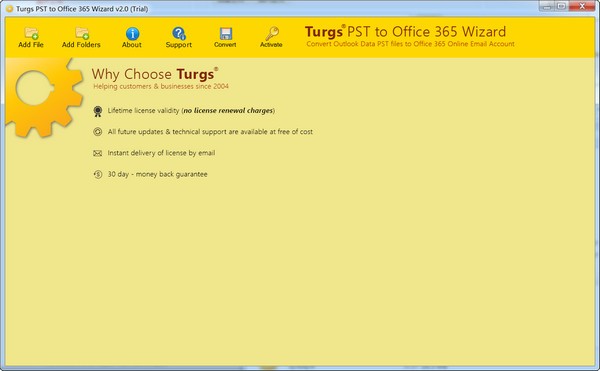 Turgs PST to Office 365 Wizard(PST到Office 365迁移工具)下载 v2.0官方版