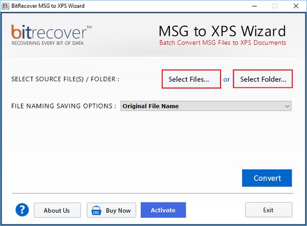BitRecover MSG to XPS Wizard(MSG到XPS迁移工具)下载 v4.0官方版