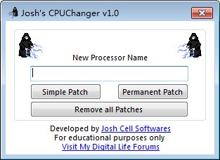 Joshs CPUChanger(修改CPU型号软件)下载 v1.0免费版