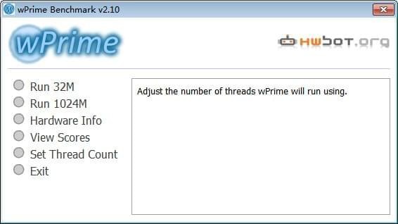 wPrime Benchmark(cpu测试工具)下载 v2.10官方版
