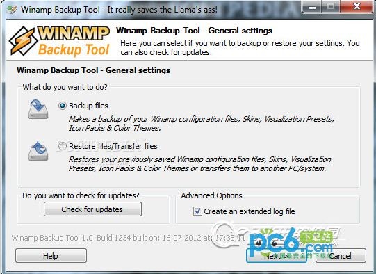 Winamp备份工具(Winamp Backup Tool)下载 1.0.1234官方版