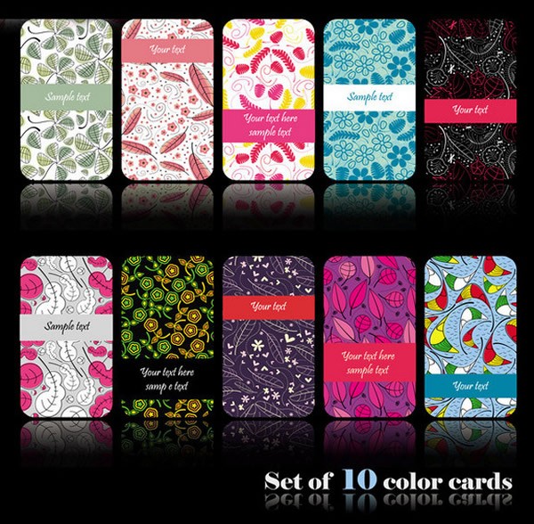 花纹图案卡片矢量素材下载 -非主流卡片素材