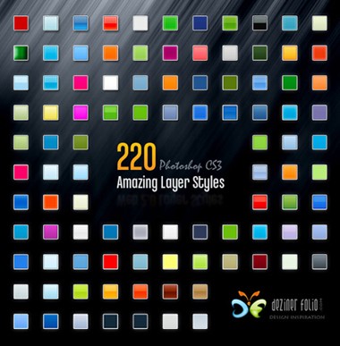 220款精美ps样式合集下载 -ps样式打包下载