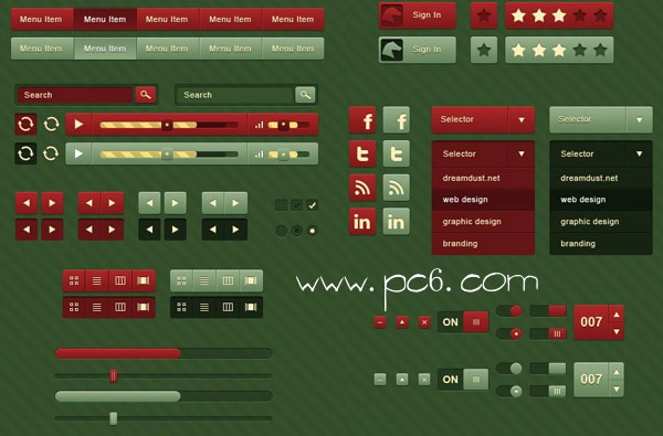 圣诞网页psd素材下载