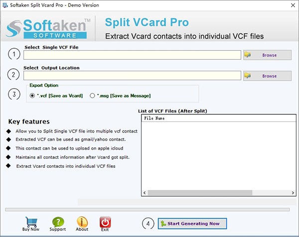 Softaken Split Vcard Pro(文件分割工具)下载 v1.0官方版