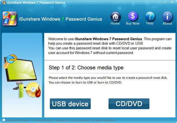 iSunshare Windows 7 Password Genius(Windows7密码恢复工具)下载 v2.1.30官方版