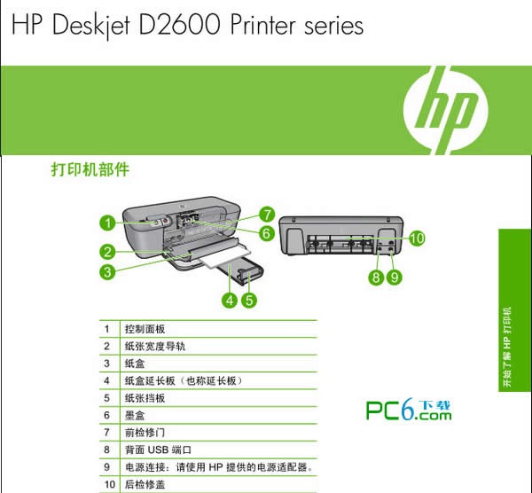 惠普d2600打印机说明书下载 中文版