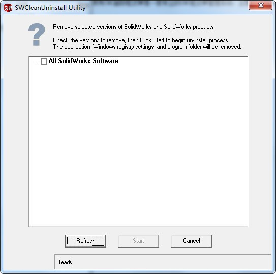 SolidWorks完全清理工具(SWCleanUninstall)下载 v1.0绿色版