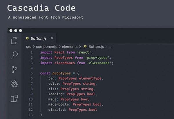 微软编程字体-Cascadia Code微软编程字体下载 官方版
