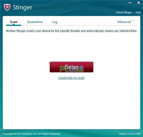 免费扫毒软件(McAfee Labs Stinger)下载 12.0.0.538 绿色版