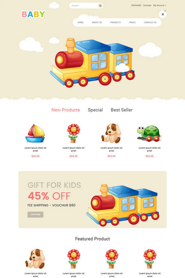 可爱的儿童用品商城模板-可爱的儿童用品商城模板下载 免费版