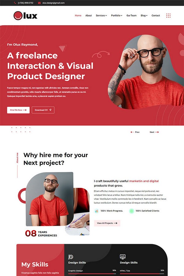 创意个人简历作品展示网站模板免费下载-创意个人简历作品展示网站模板下载 免费版