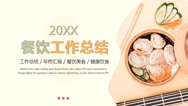 餐饮行业年终总结PPT模板