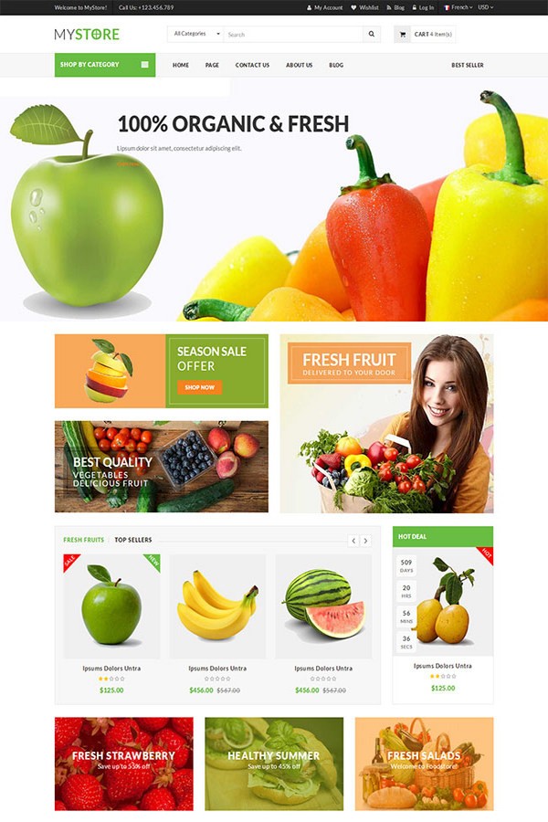 新鲜水果购物商城网站模板免费下载-新鲜水果购物商城网站模板下载 免费版