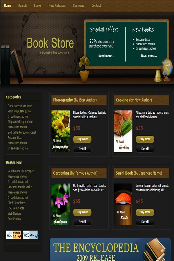 图书展示销售网页模板免费下载-图书展示销售网页模板下载 免费版