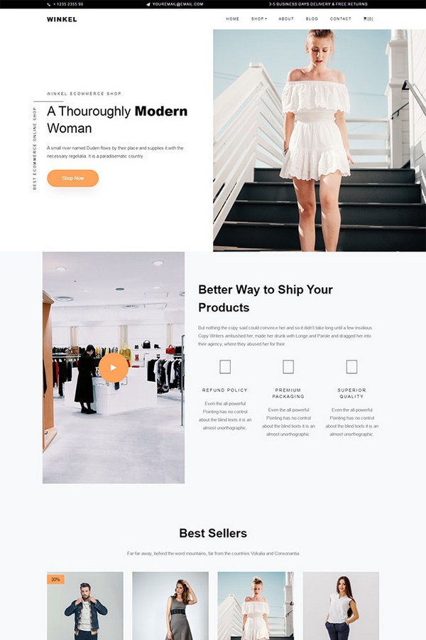 响应式服装商城网站HTML模板免费下载-响应式服装商城网站HTML模板下载 免费版