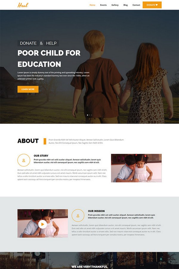 慈善公益捐赠爱心网站HTML模板-慈善公益捐赠爱心网站HTML模板下载 免费版