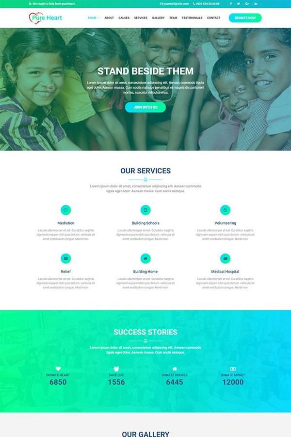 贫困山区公益活动网站模板免费下载-贫困山区公益活动网站模板下载 免费版