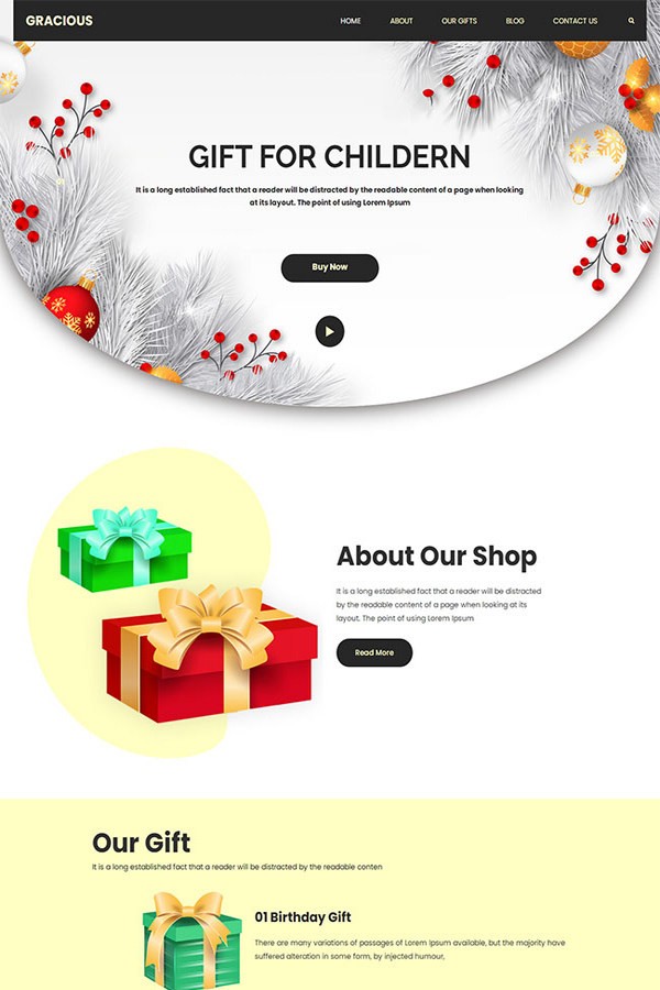 生日礼物商店网站HTML5模板免费下载-生日礼物商店网站HTML5模板下载 免费版