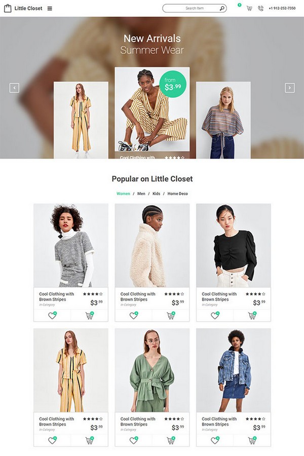 服装商城购物网站模板下载 免费版