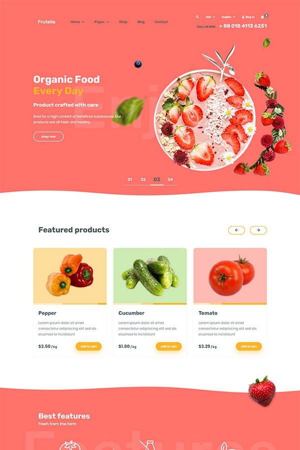 有机食品购物商城网站模板-有机食品购物商城网站模板下载 免费版