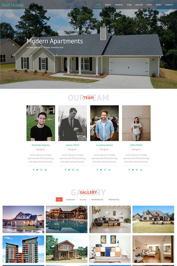 现代住宅房产公司网站模板免费下载-现代住宅房产公司网站模板下载 免费版