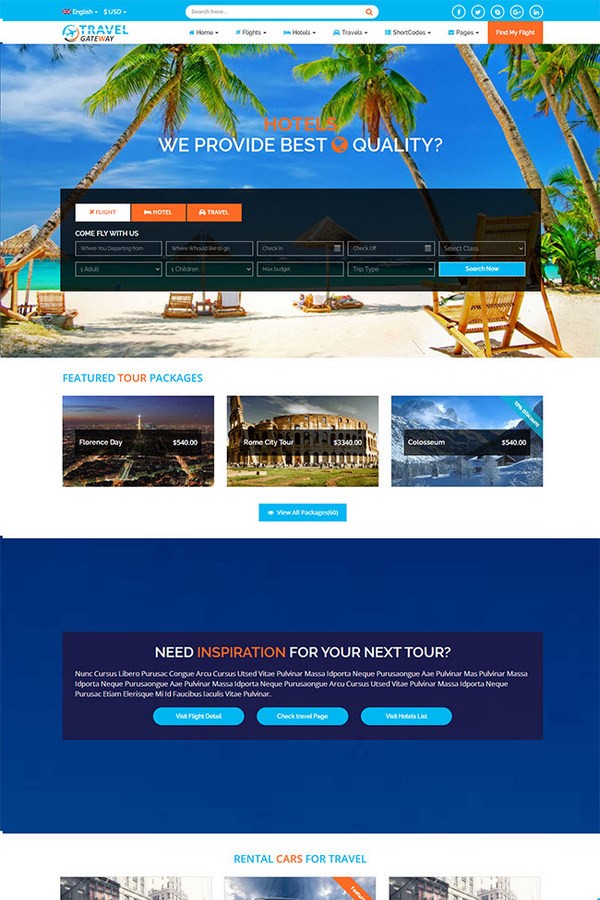 旅游酒店预订网站HTML5模板免费下载-旅游酒店预订网站HTML5模板下载 免费版