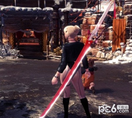 怪物猎人世界冰原战双帕弥什露西亚长剑无剑鞘MOD下载