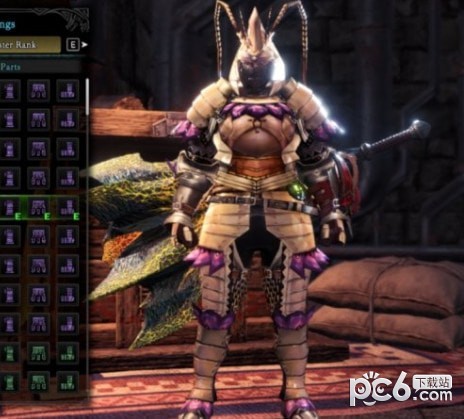 怪物猎人世界冰原龙虾铠甲取代玩家公会十字套装MOD下载