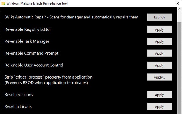 Windows Malware Effects Remediation Tool(电脑修复工具)下载 v1.2免费版