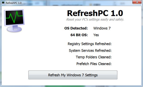 系统复位软件(RefreshPC)下载 v1.1免费版