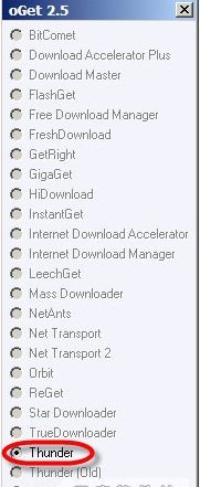 Opera调用外部下载工具【Oget】下载 V2.5.1绿色版-支持26款外部下载工具