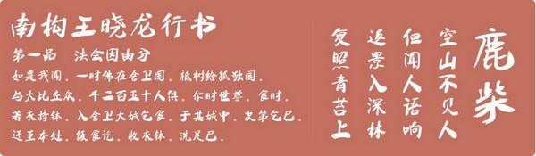 南构王晓龙行书字体-南构王晓龙行书下载 官方版