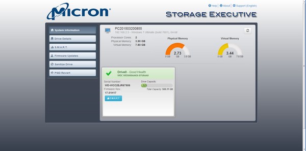 镁光SSD管理工具-镁光SSD管理工具(Storage Executive)下载 3.15.0.6官方版