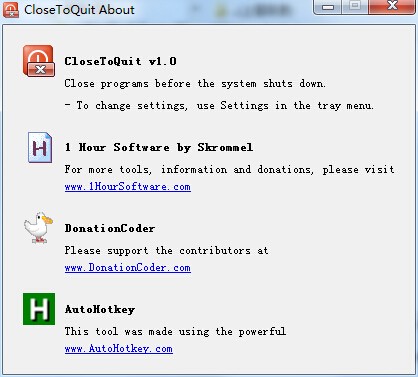CloseToQuit下载 1.0 英文绿色版-阻止关闭计算机