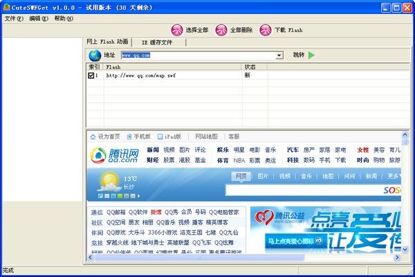 CuteSWFGet下载 1.0 绿色中文版-swf文件下载