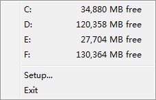 Disk Free Monitor下载 1.0.6绿色版-任务栏显示磁盘可用空间