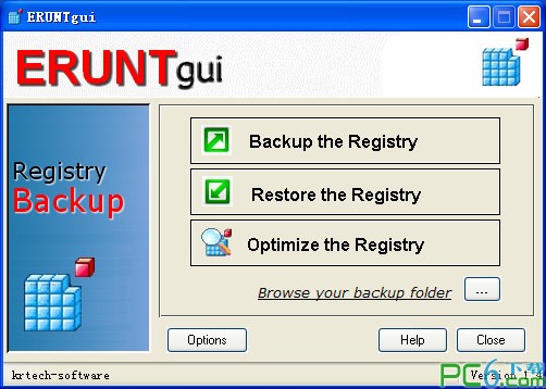 ERUNTgui(注册表备份和恢复工具)下载 1.4.1 绿色版-注册表优化工具