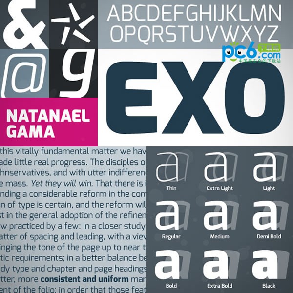 exo字体下载 18款-英文设计字体
