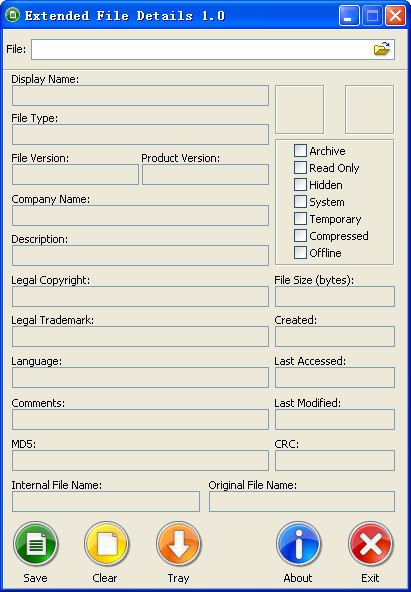 Extended File Details 下载 (显示和保存文件属性)1.0.0.1英文免费版-可以快速显示和保存文件属性