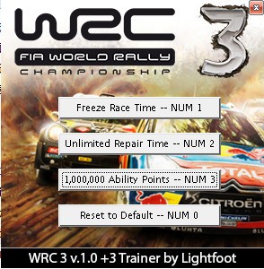 FIA世界汽车拉力锦标赛3修改器下载 V1.0-FIA世界汽车拉力锦标赛3作弊器