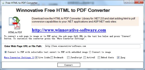 Free HTML to PDF Converter下载 V6.2绿色版